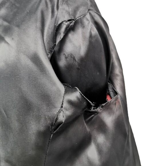 Vintage 1970s Double Breasted Black & Brown Faux Fur Coat | Borgazia by Fairmoor - Picture 12 of 13